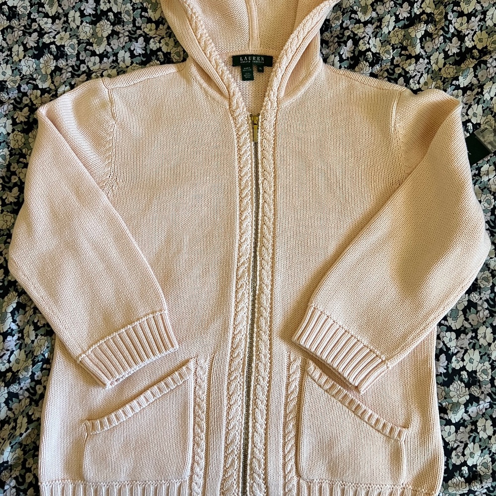 NEW Ralph Lauren 100% Cotton zip hoodie sweater